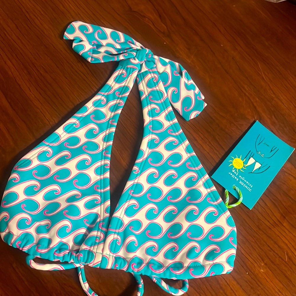Jr halter top S Teal Wave